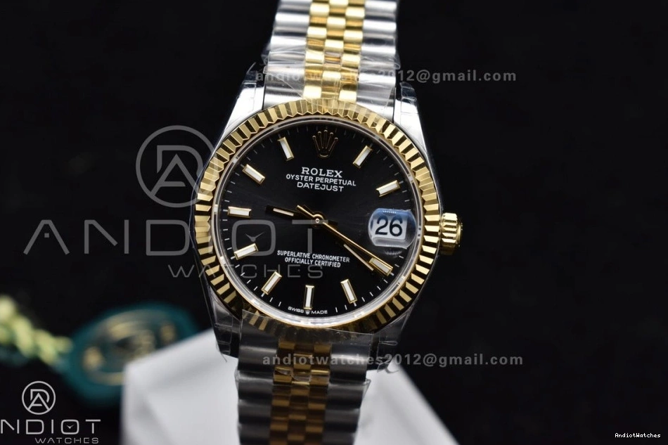 Dial Black Soft 316L 278273 Bracelet 31 GSF YG President Stick on Ladies Markers DateJust 561 Steel 0117